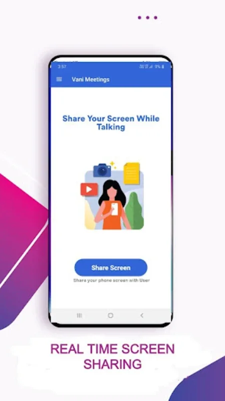 Vani Meetings - Share Screen for Android: Seamless Screen Sharing
