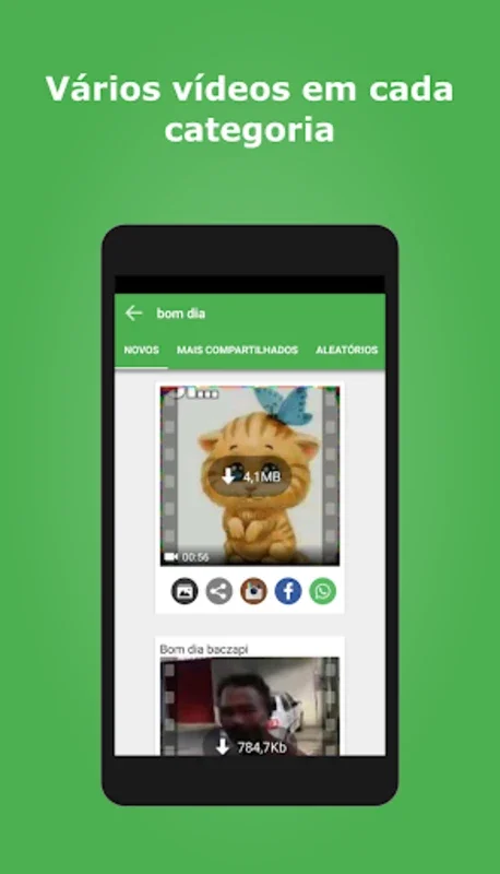 Vídeos para whatsapp for Android - Share Fun Videos Easily