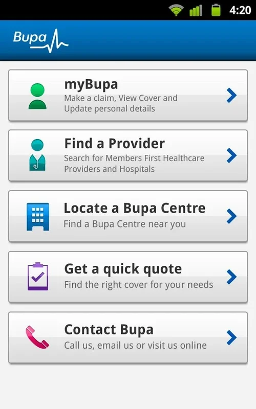 Bupa for Android - Manage Health Insurance Easily