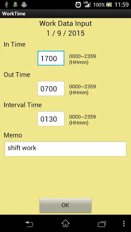 WorkTime for Android - Track Your Work Hours