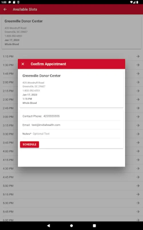 TBC Now for Android: Streamline Blood Donation Scheduling