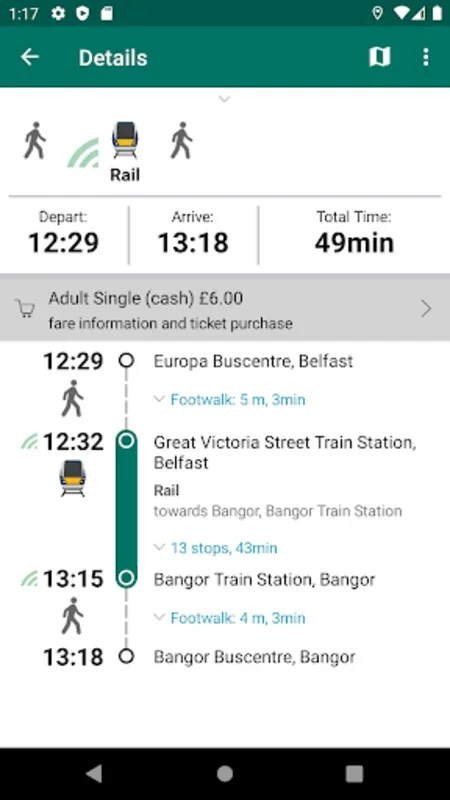 Translink NI for Android - Seamless Public Transport Planning