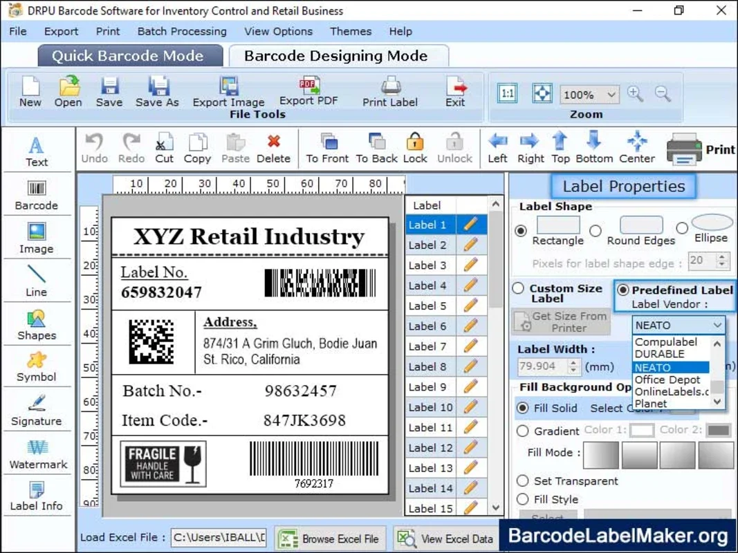 Retail Barcode Labels Maker for Windows - Streamline Label Creation