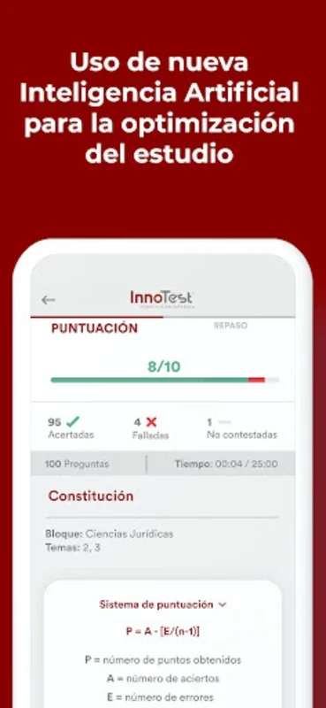 InnoTest Constitución Española for Android - Master Spanish Constitution