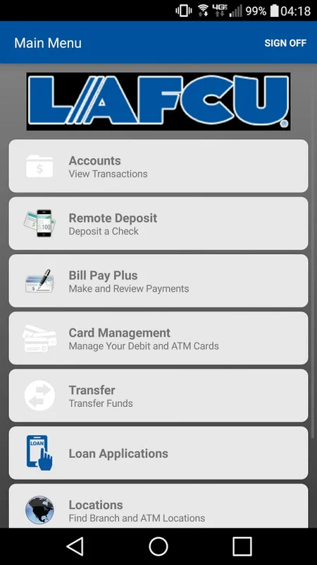 LAFCU for Android: Convenient Financial Management