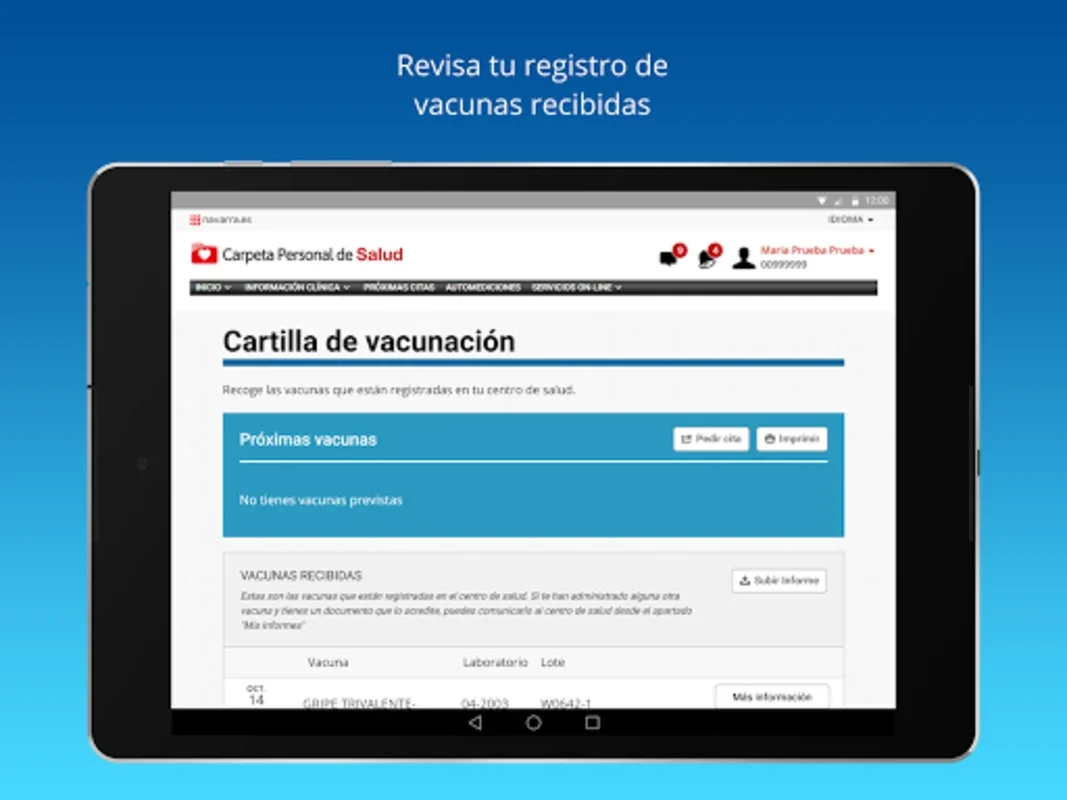 Carpeta Personal de Salud for Android - Manage Health Easily