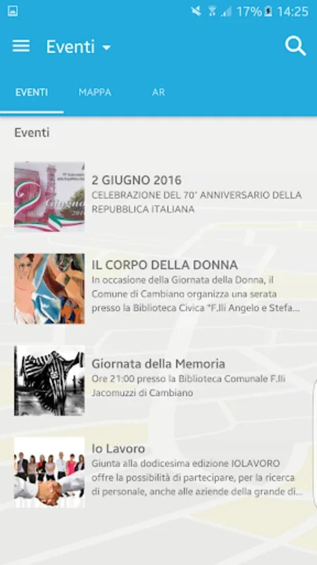 MyCambiano for Android: Streamlining Municipal - Citizen Interactions