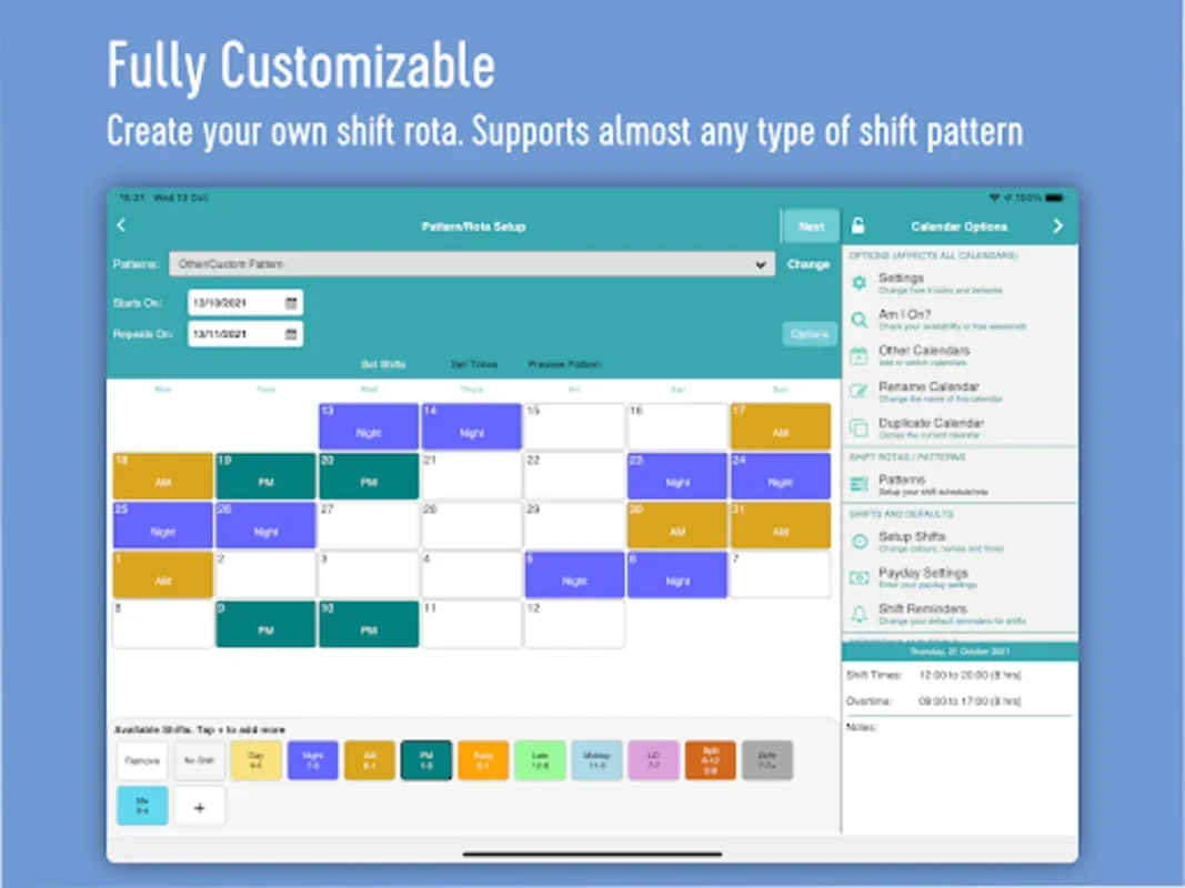 myShiftPlanner for Android - Ideal for Shift Workers