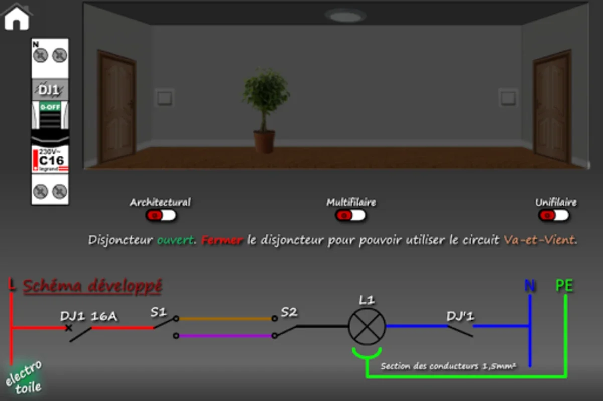 Va-et-vient for Android: Master Lighting Circuits