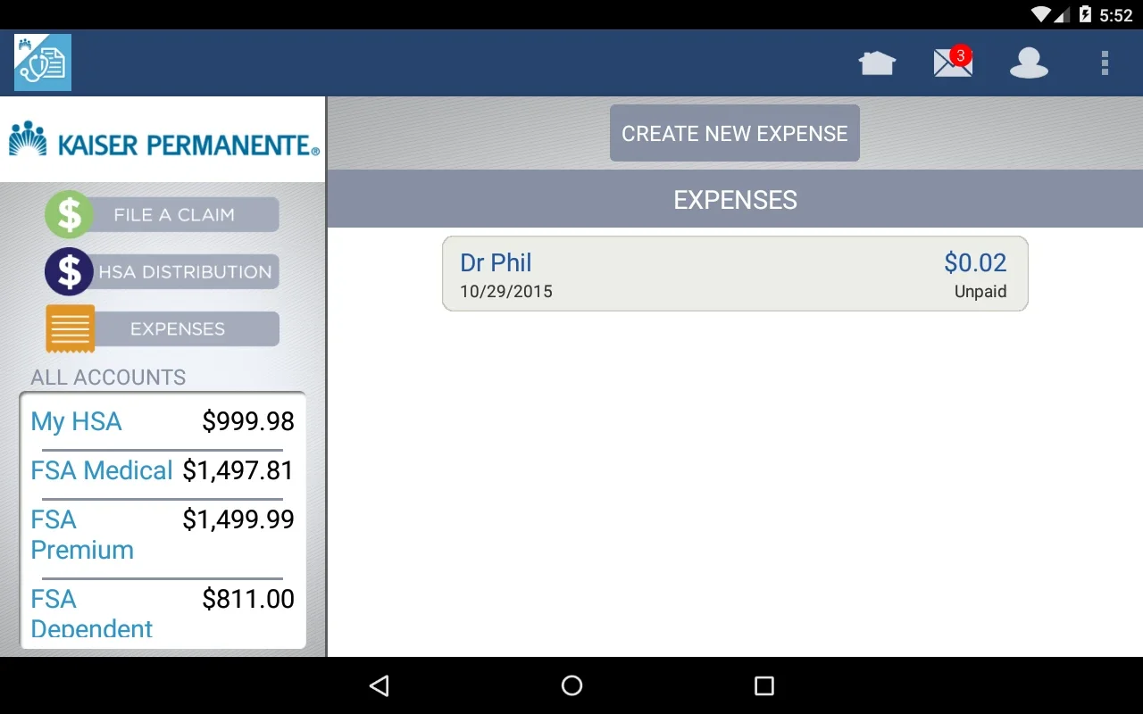 KP HRA/HSA/FSA Balance Tracker for Android - Manage Healthcare Finances