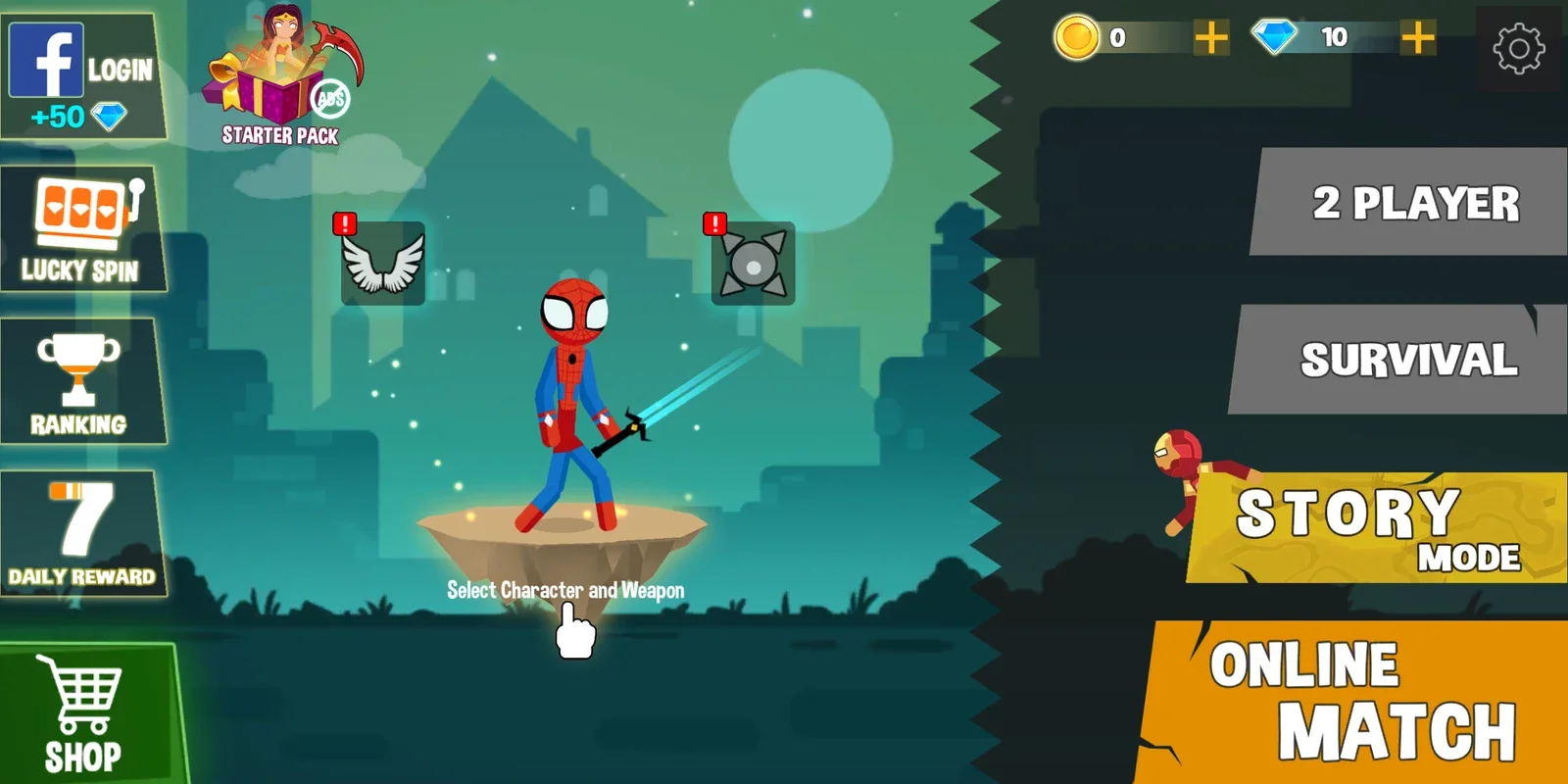 Spider Stickman Fighting for Android - Challenging Battles Await