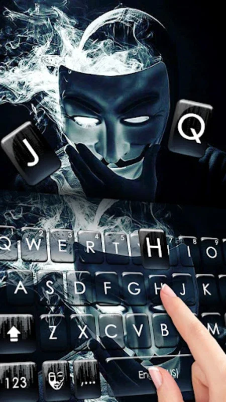 Anonymous Smoke Keyboard Theme for Android - Customizable & Stylish