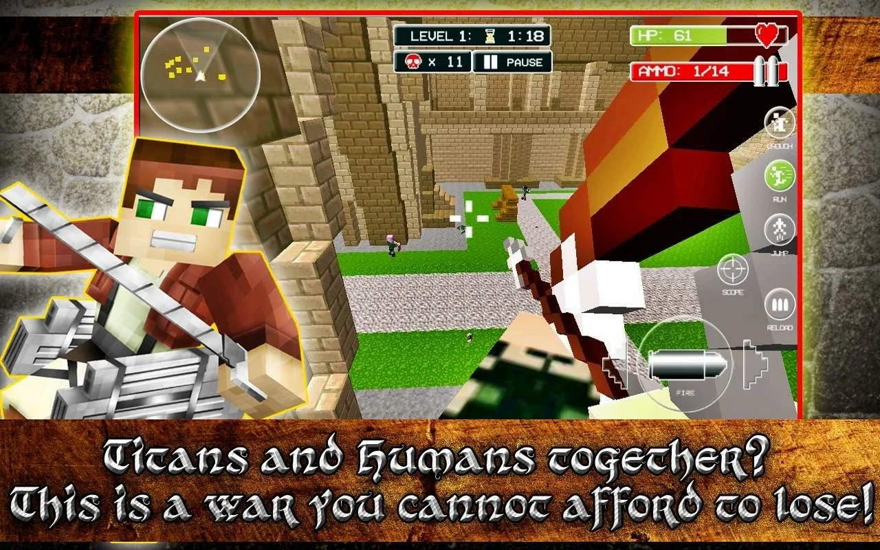 Titan Attack on Block Kingdom for Android - Epic FPS Combat