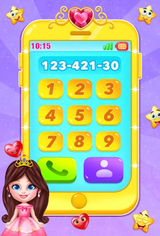 Cute Princess Baby Phone Game for Android - An Educational Digital Toy