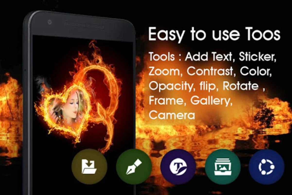 Fire Text Photo Frame for Android - Download the APK from AppHuts