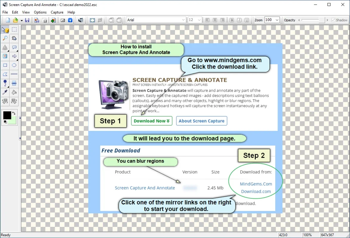 Screen Capture And Annotate for Windows: Powerful Screenshot Capture and Annotation