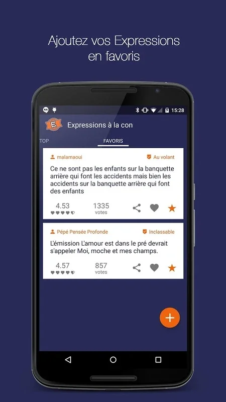 Expressions à la con for Android - Daily Humor App