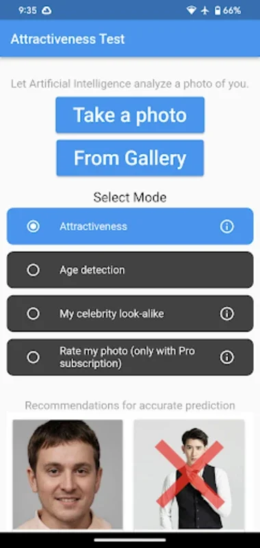 Attractiveness Test for Android - AI - Driven Attractiveness Analysis