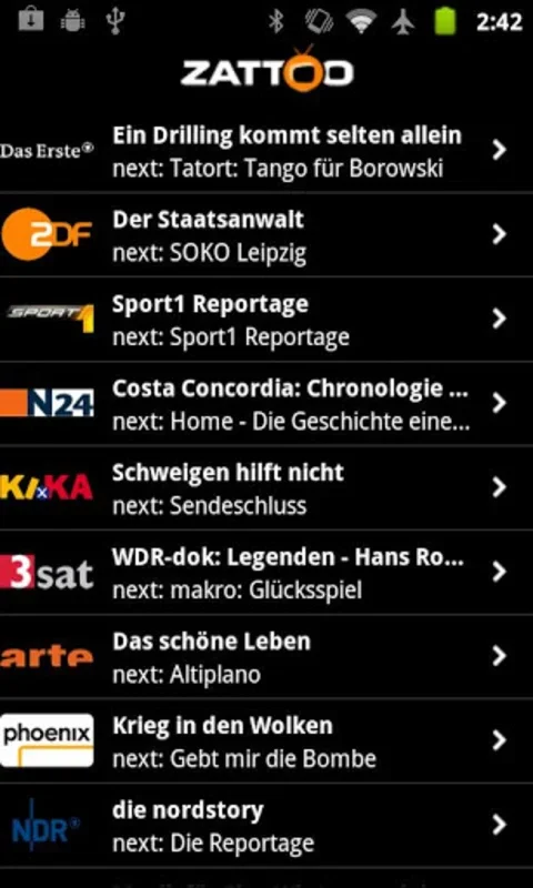 Zattoo for Android - Enjoy European TV Channels