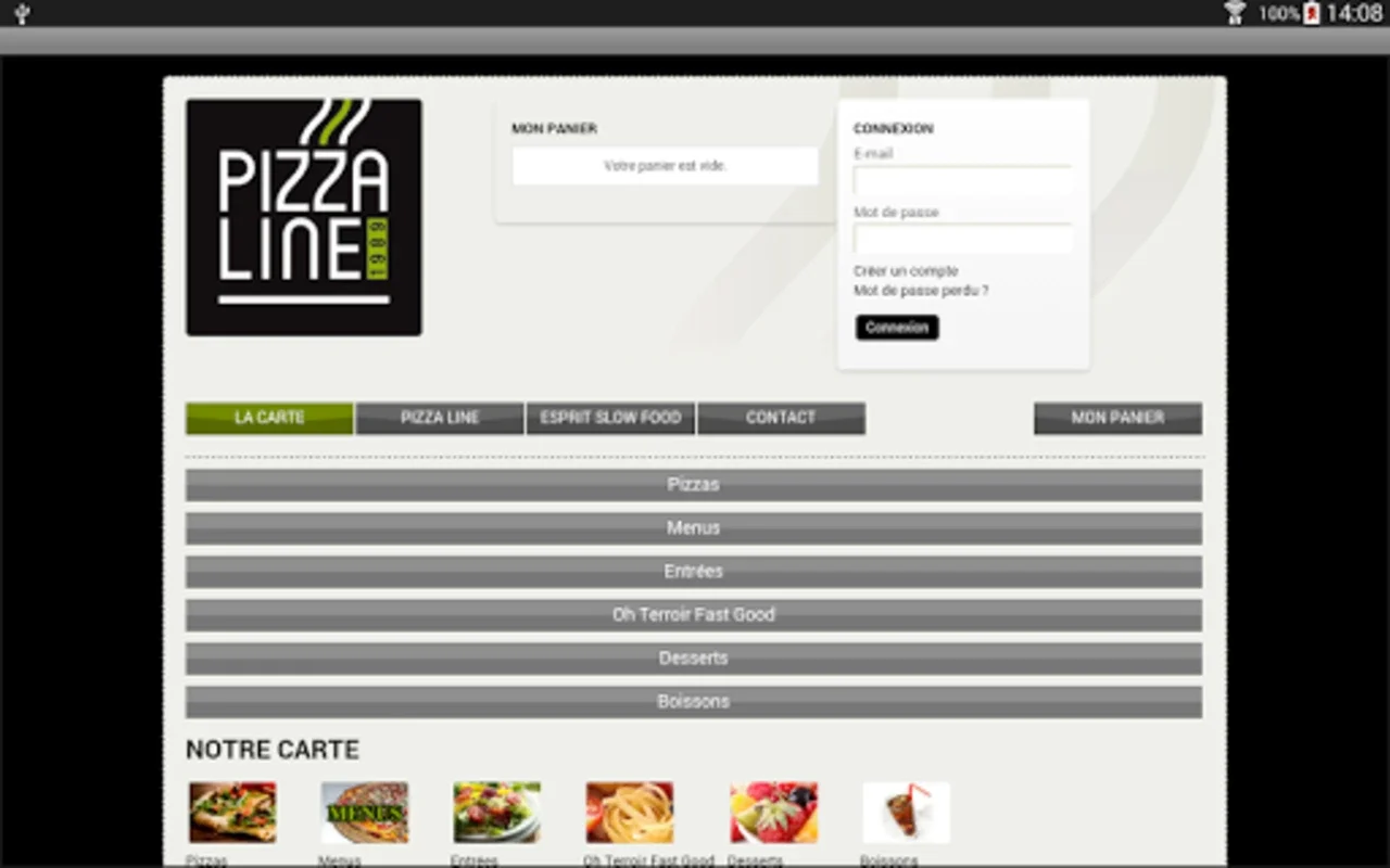 Pizza Line for Android: Secure and Customizable Pizza Ordering