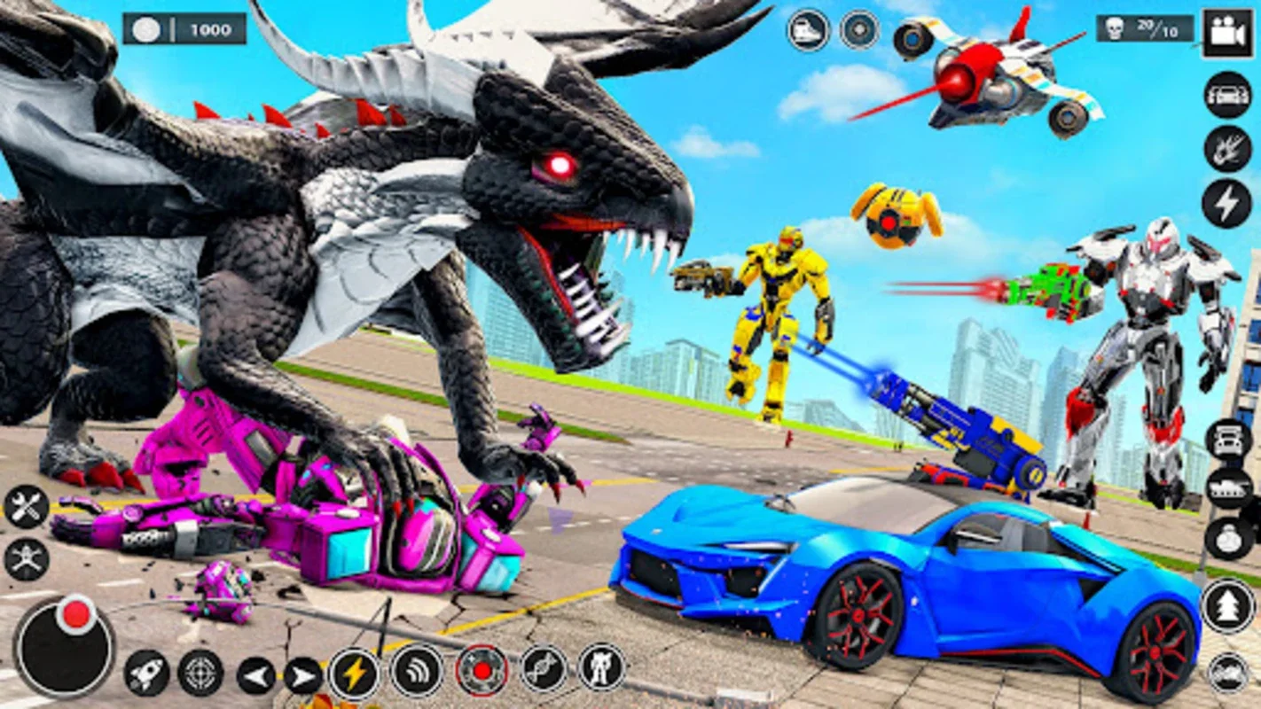 Dragon Robot Car Transform for Android - Engaging Combat Game