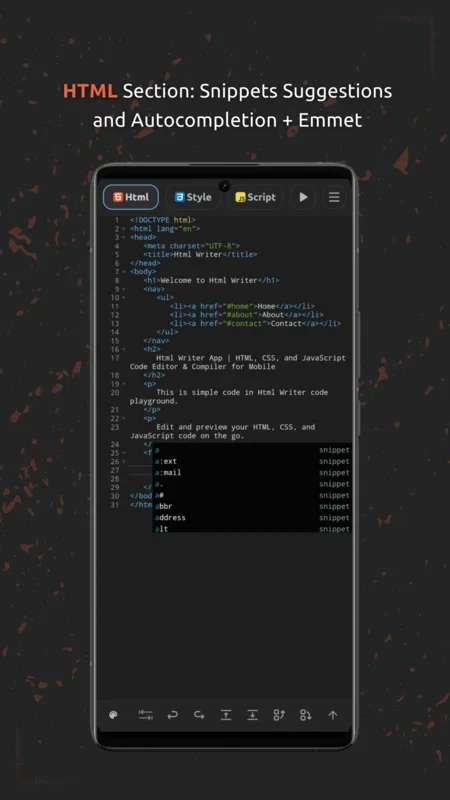 HTML Writer for Android - Enhance Your Coding Experience