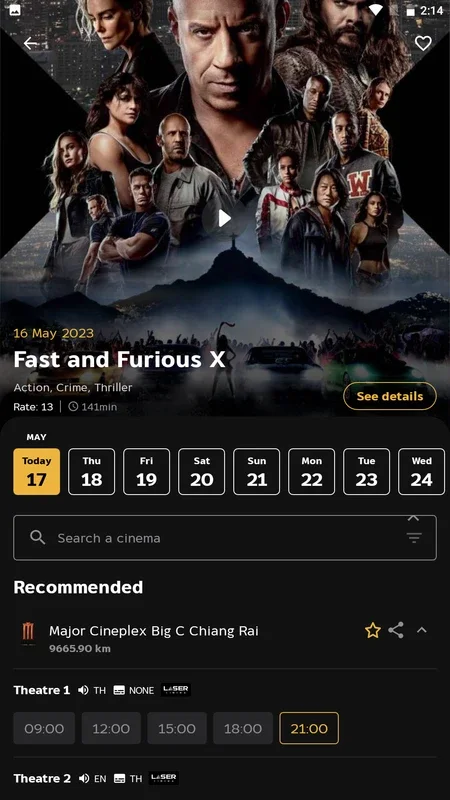 Major Movie Plus for Android - Seamless Movie Booking