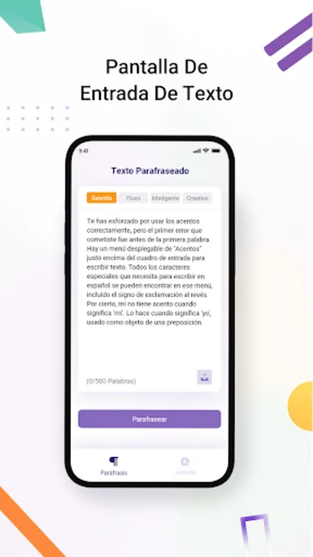 Parafrasear Textos for Android - A Versatile Text Rephraser