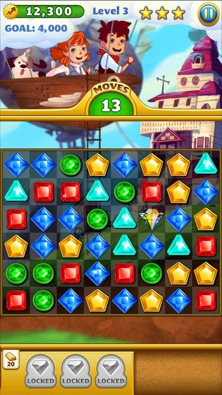 Jewel Mania for Android - Colorful Jewel - Matching Fun