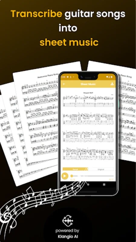 Guitar2Tabs - Note Recognizer for Android: Transforms Guitar Audio Easily