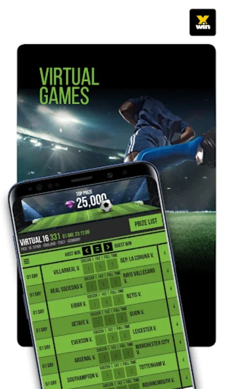 xWin for Android - Win Prizes with Sports Predictions