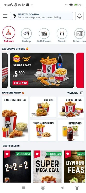 KFC Kuwait for Android - Order Delicious Food on the Go