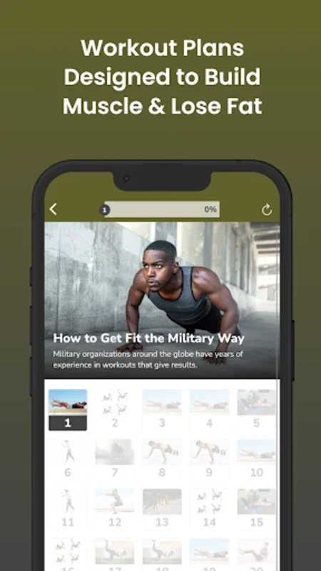 Military Style Fitness Workout for Android - Transform Yourself