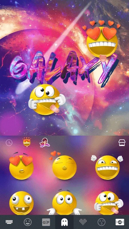 Galaxy for Android - Hypnotizing Keyboard Theme