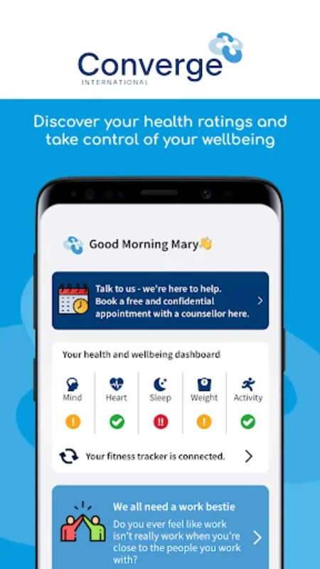 Converge for Android - Manage Health with Counseling & Fitness