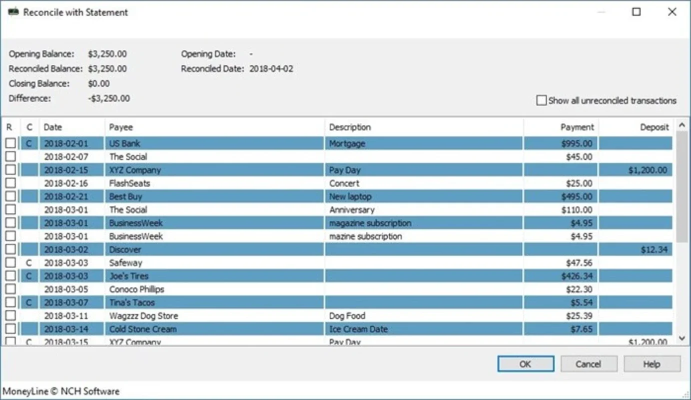 MoneyLine Professional Edition for Windows - Manage Personal Finances Easily