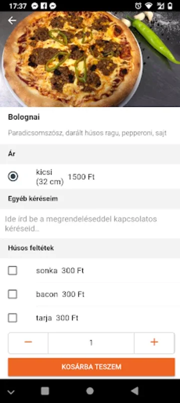 itthoneszek.hu for Android - Seamless Food Ordering
