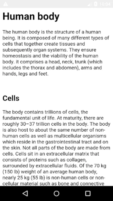 Anatomy for Android: Interactive Human Body Learning