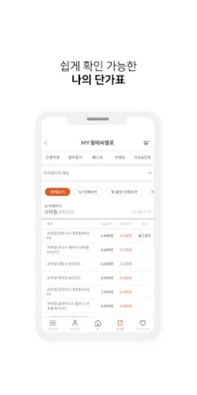 알마씨엘로 for Android - 프리미엄 녹두커피 원두 소싱