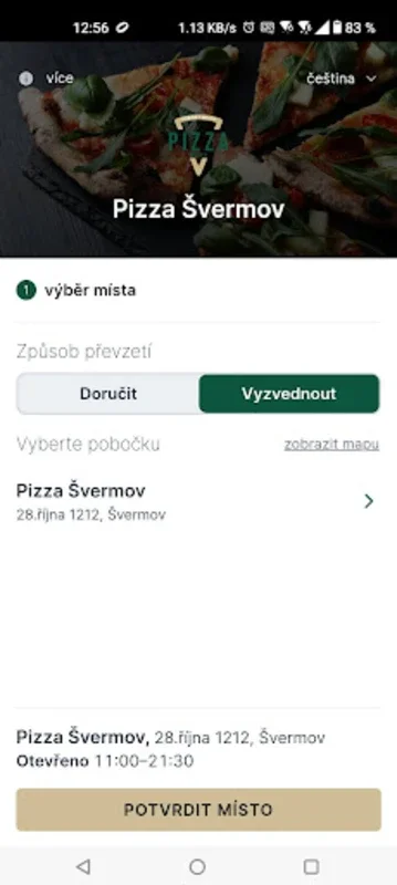 Pizza Švermov for Android - Convenient Pizza Ordering in Švermov