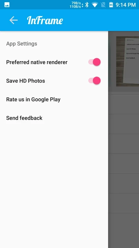 InFrame Photo Editor for Android - Customize Your Images