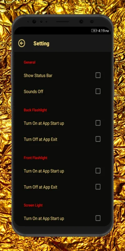 Golden Flashlight Pro for Android - Bright and Convenient