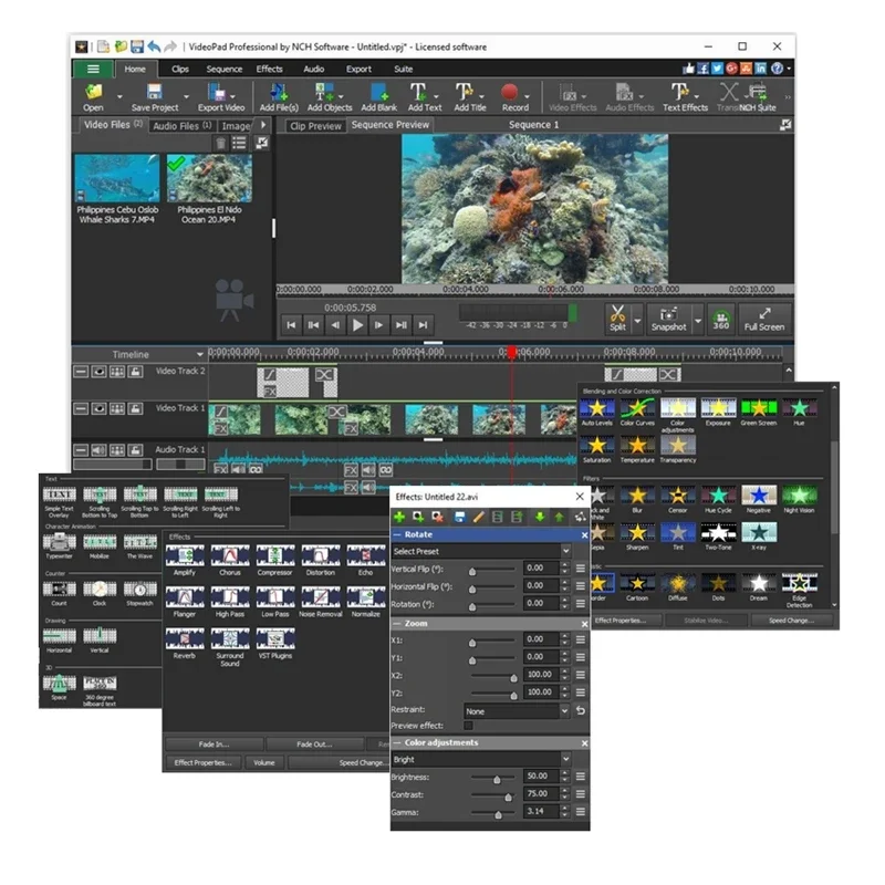 VideoPad Masters Edition for Win: Free Video Editing Software for Windows