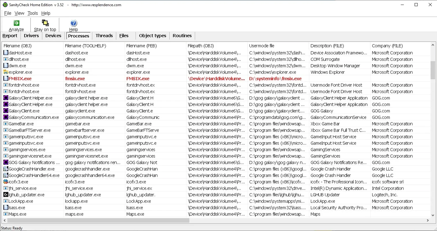 SanityCheck: Advanced Malware & Rootkit Detection for Windows