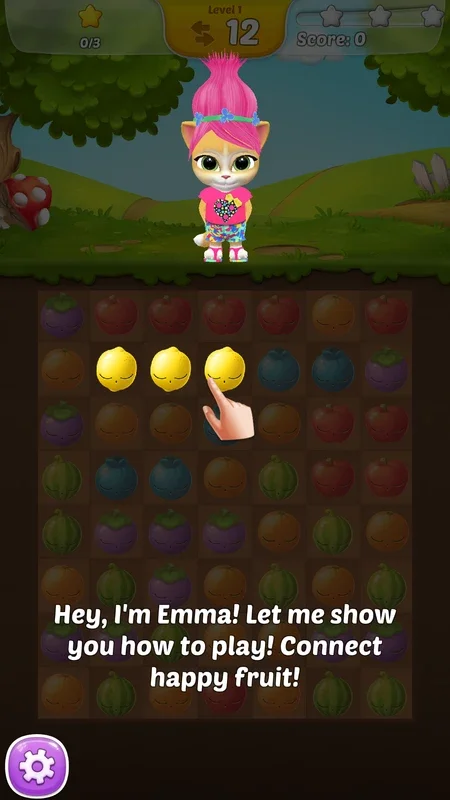 Emma the Cat: Fruit Mania for Android - Fun Fruit Matching Game