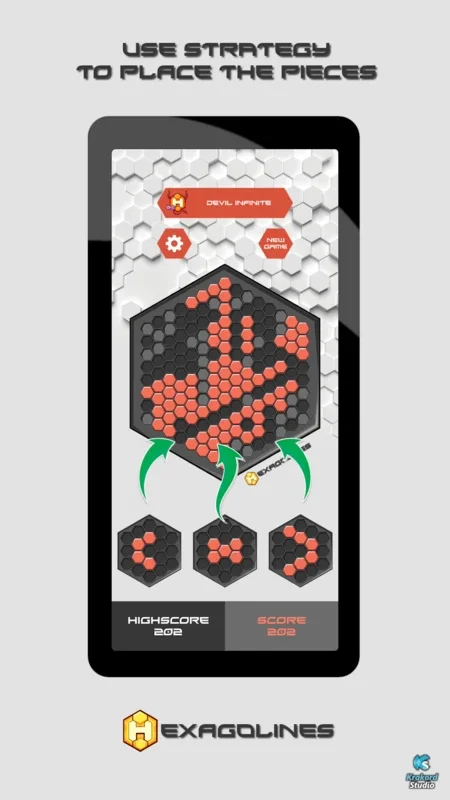 Hexagolines for Android - A Unique Bloc Puzzle Experience