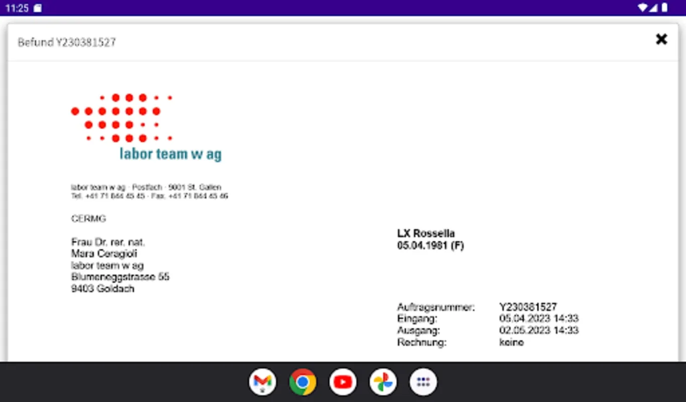 ltw Results for Android: Streamlined Lab Result Access