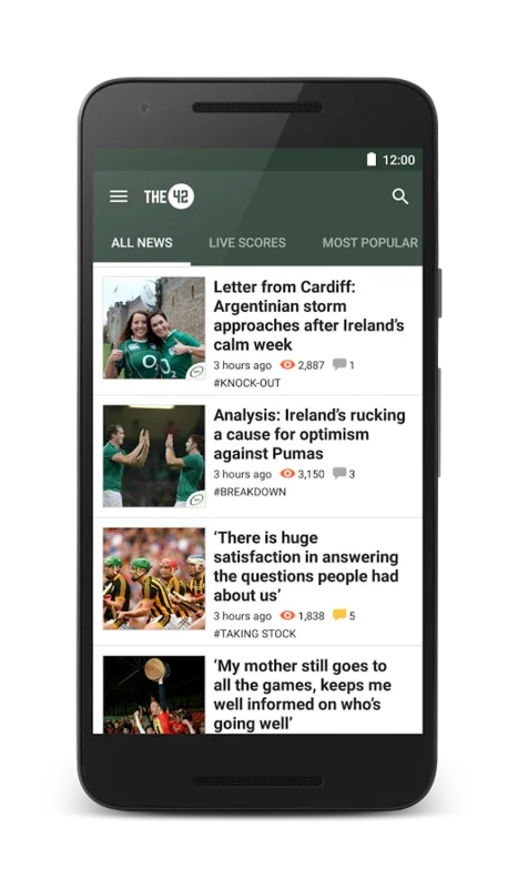 The42.ie on Android: Ireland's Premier Sports Source