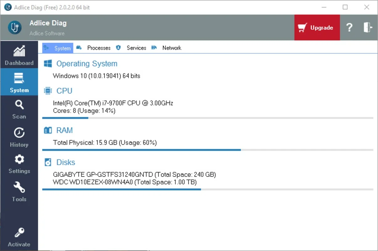 Adlice Diag for Windows - Diagnose System Issues