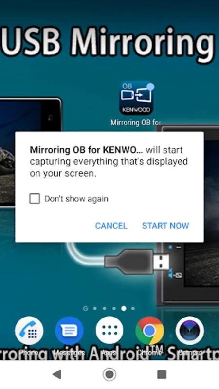 Mirroring OB for KENWOOD on Android - Stream Safely